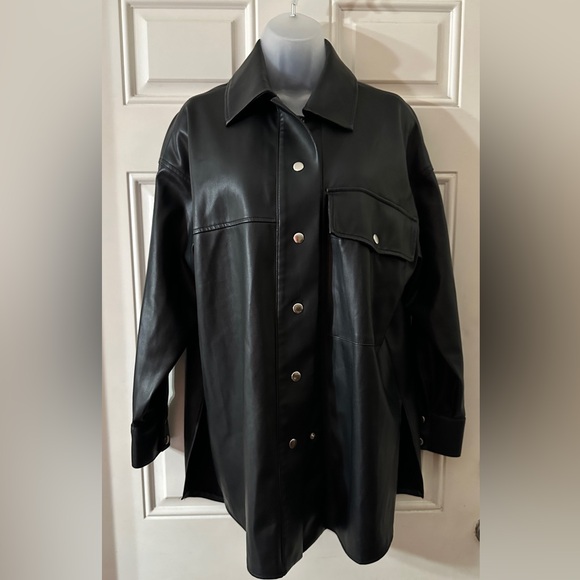 Zara Jackets & Blazers - ZARA women Faux leather jacket S